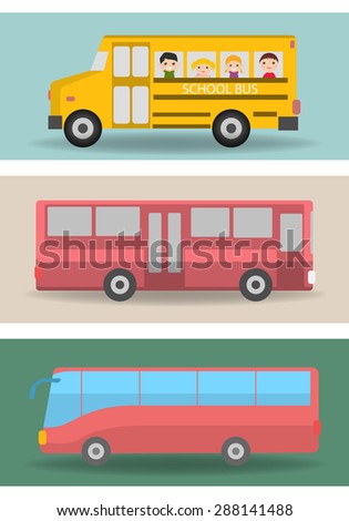 Bus Icon Flat Design Vector City Stock Vector 418773388 - Shutterstock