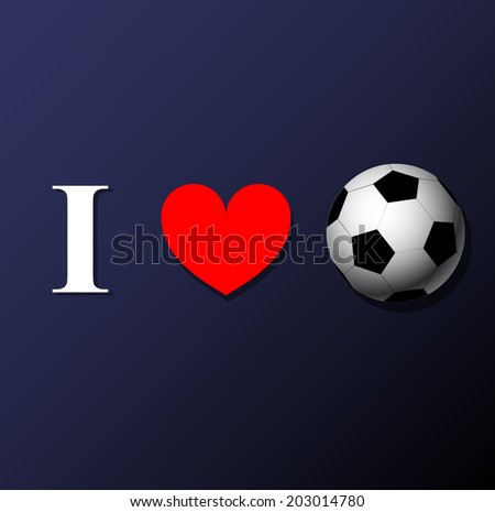 Download Love Football Vector Illustration Stock Vector 205454929 ...