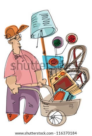 Huge Pile Toys Cartoon Stock Vector 122013427 - Shutterstock