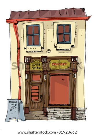 vintage grocery facade