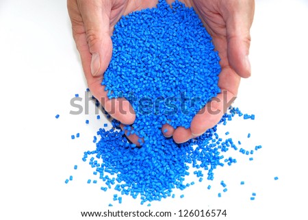 hands testing polymer resin in laboratory