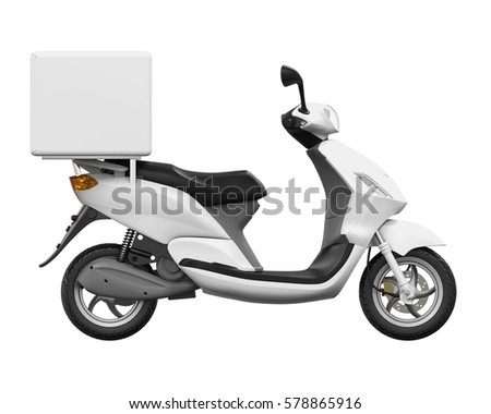 Download Motorcycle Delivery Box 3d Rendering Stock Illustration 578865916 - Shutterstock