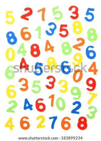 Colorful Children Numbers Stock Vector 98874548 - Shutterstock