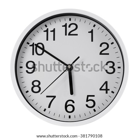 Isolated White Clock 10pm 10am Stock Photo 111950198 - Shutterstock