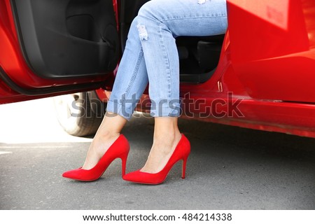 Woman Legs Car Stock Images, Royalty-Free Images & Vectors | Shutterstock