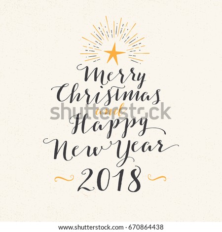 Merry Christmas And Happy New Year Stock Images, Royalty 