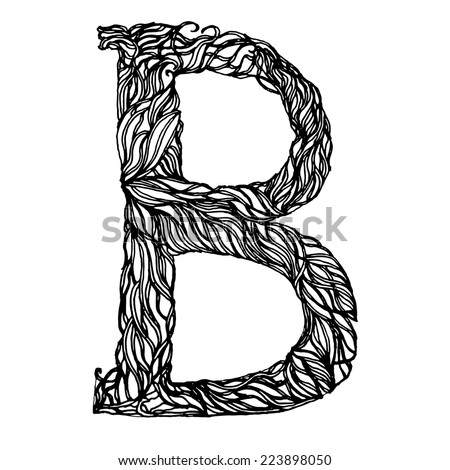 Herbal Vector Letters Letter B Can Be Used As