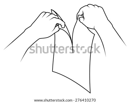 Download Hands Tearing Piece Paper Stock Vector 276410270 ...