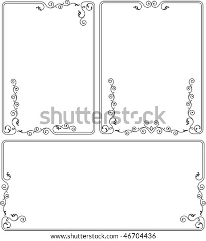 Download Four Vector Decorative Borders Made Bones Stock Vector ...