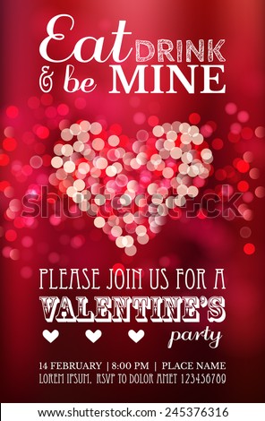valentines day party flyer design vector stock photo photo vector valentines party flyer