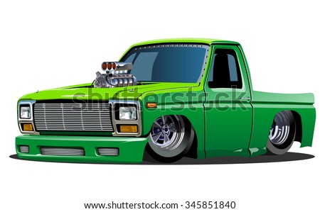 Download Vector Cartoon Lowrider Pickup Available Eps10 Stock ...