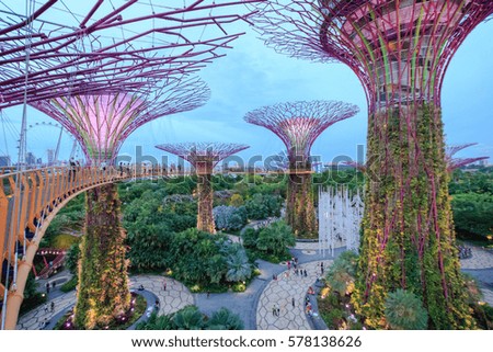 singapore october 30 view from the walkway on the supertree grove at gardens by - Garden By The Bay Mrt Station singapore october 30 view from the walkway on the supertree grove at gardens by - Garden By The Bay Mrt Station