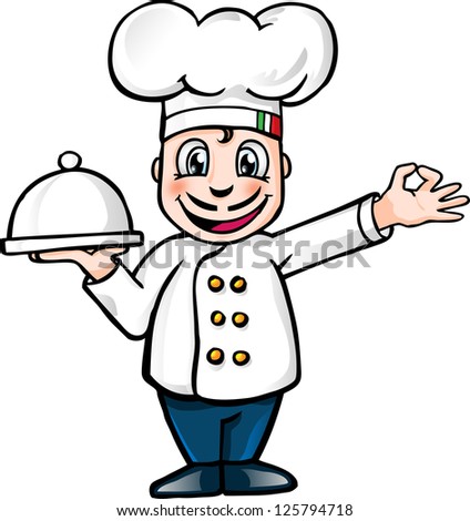 Cartoon Chef Holding Steamy Bowl Soup Stock Vector 29800132 - Shutterstock