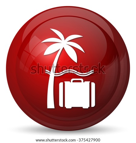 Travel Icon Internet Button On White Background Travel Icon Internet Button On White Background