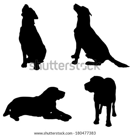 Download Dog Sitting Silhouette Stock Images, Royalty-Free Images ...