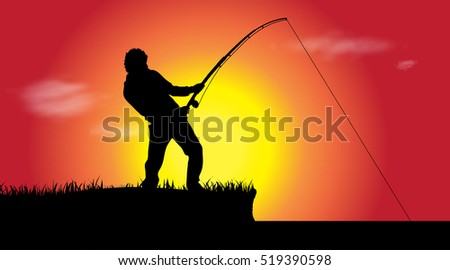 Fisherman Silhouette Stock Images, Royalty-Free Images & Vectors ...