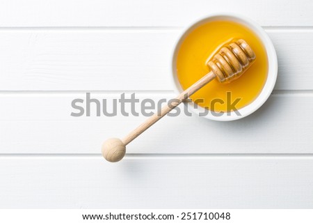 top view of sweet honey