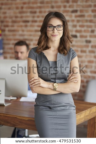 Portrait of woman in her office