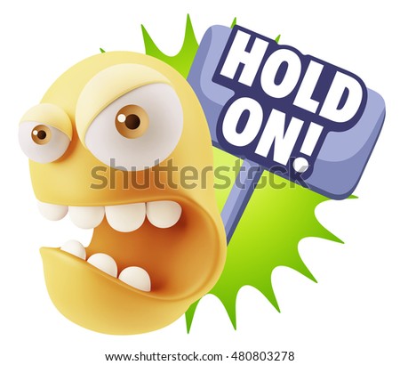 3d Rendering Angry Character Emoji Saying Stock Illustration 480802981 ...