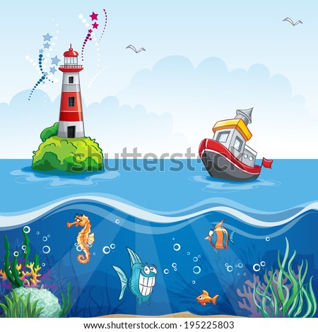 cartoon undersea images