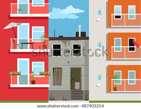 Apartment Building Illustration low income housing stock images, royalty-free images & vectors Apartment Building Illustration low income housing stock images, royalty-free images & vectors
