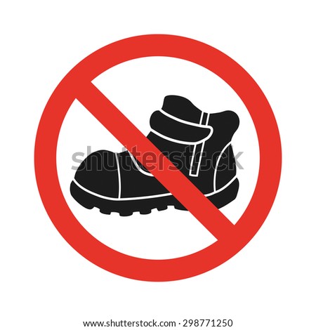 Do Not Walk Shoes Sign Icon Stock Vector 298771250 - Shutterstock