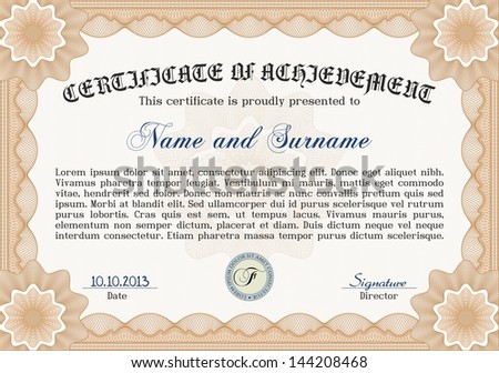 Illustration Certificate Template Floral Frame Stock Vector 75762802 ...