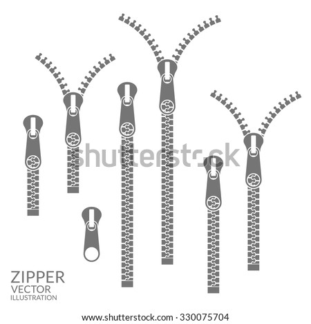 Zipper Icon Set Abstract Zippers On Stock Vector 336572456 - Shutterstock