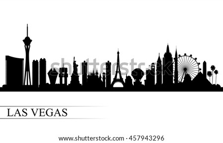 Download Las Vegas City Skyline Silhouette Background Stock Vector 457943296 - Shutterstock