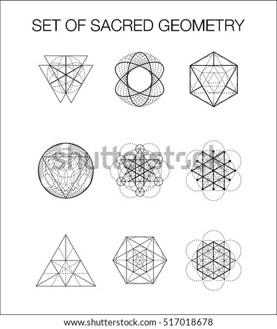 Sacred Geometry Alchemy Religion Philosophy Spirituality Stock Vector ...