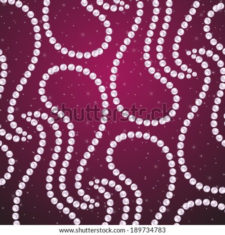 pattern from pink pearls on a claret background