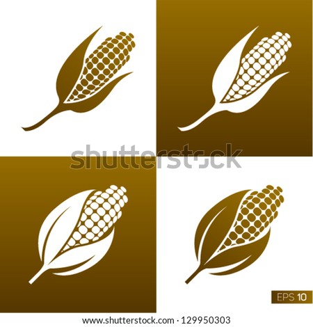 Wheat and rye. Elements for design. Icon set.