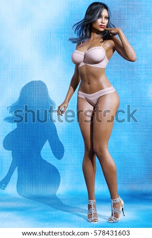 Mullato woman bikini Japanese eels insert anus