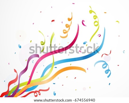 Colorful party confetti on white background
