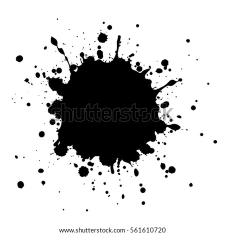 Vector Black Drops Paint Stains Ink Stock Vector 561610720 - Shutterstock