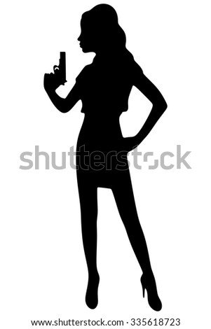 Woman Holding Gun Stock Images, Royalty-Free Images & Vectors ...