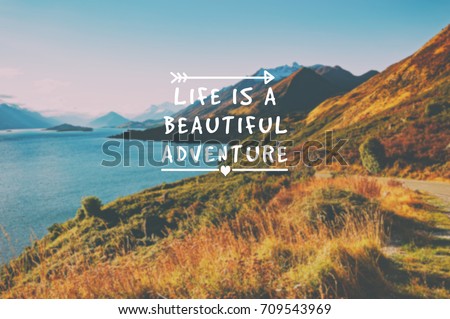 travel inspirational quotes life beautiful adventure stock