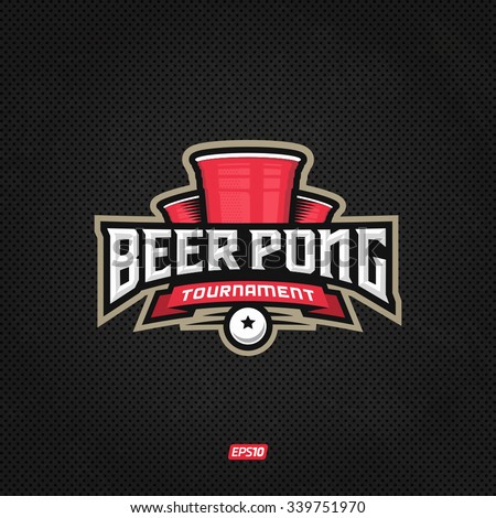 Modern Professional Logo Beer Pong Tournament Stock Vector 339751970