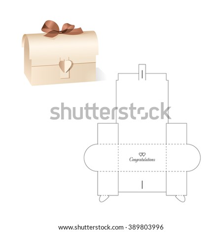 Retail Box Blueprint Template Stock Vector 389803996 - Shutterstock