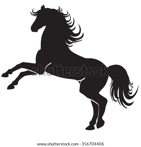 Silhouette Jumping Horse Stock Illustration 356704406 - Shutterstock