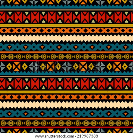 Tribal Vector Seamless Pattern Hand Drawn Stock Vector 135085562 ...