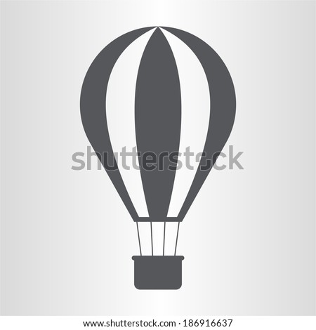 Hot air balloon icon