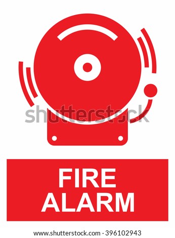 Fire Alarm Sign Stock Vector 396102943 - Shutterstock