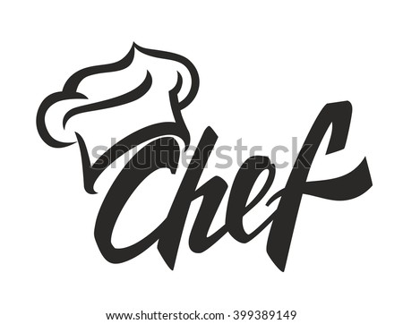 Vector Black Chef Icon On White Stock Vector 399389149 - Shutterstock