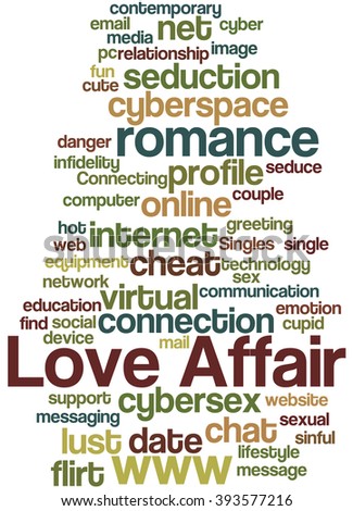 Love Affair Word Cloud Concept On White Background Love Affair Word Cloud Concept On White Background
