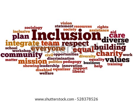 Inclusion Word Cloud Concept On White Stock Illustration 528378526 ...