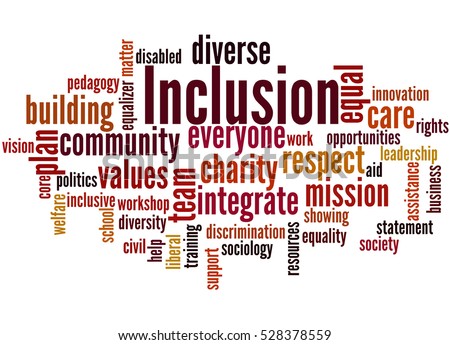 Inclusion Word Cloud Concept On White Stock Illustration 528378559 ...