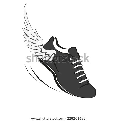Sports Shoes Running Running Shoe Wing Stock Vector 239397517