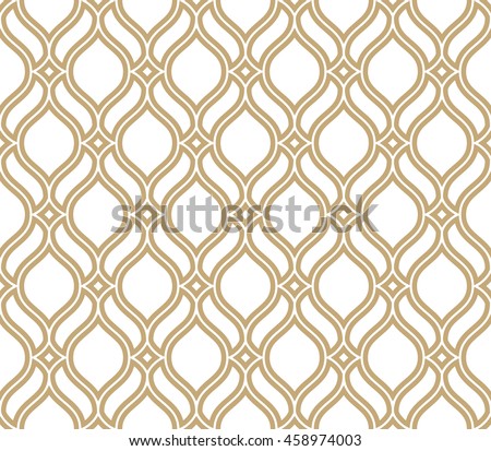 stock vector abstract pattern in arabian style seamless vector background gold and white texture graphic 458974003