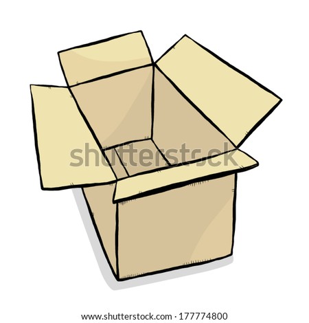 Old Brown Paper Box Cartoon Vector Stock Vector 238068514 - Shutterstock
